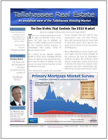 Real Estate Newsletter December 2014