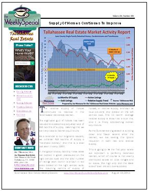 Weekly Special Real Estate Report August 10, 2015